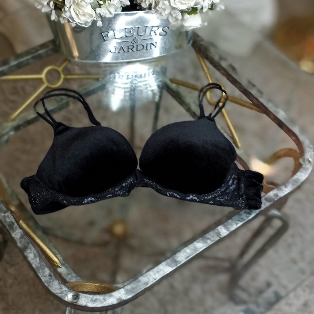Victoria's  Secret Black Velvet Bra